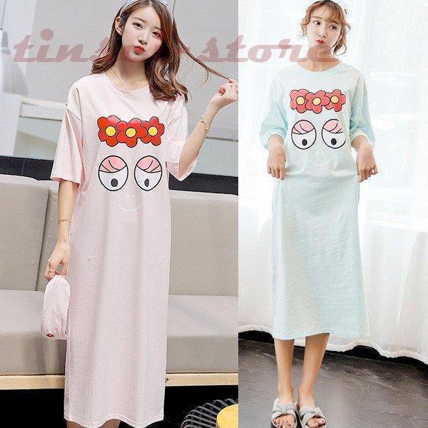 ネグリジェ パジャマ レディース 春夏 ネグリジェ 半袖 ワンピース Tシャツ ネグリジェ 韓国風 可愛い パジャマ ゆるゆる 寝巻き ルームウェア ローブ 部屋着 Tin319 Npjm7 Tinseiヤフー店 通販 Yahoo ショッピング
