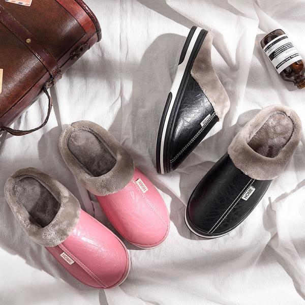 ボアサンダルスリッパ暖かいメンズレディース冬裏ボアルームシューズあったか室内もこもこ北欧レザー調滑り止め静音おしゃれかわいいサイズ：23〜23.5cm（22.5cm〜23cmの足に対応）24〜24.5cm（23.5cm〜24cmの足に対応）...