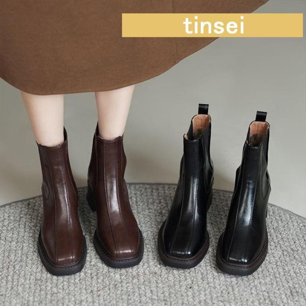 レディース サイドゴアブーツ 本革 厚底 身長アップ ショートブーツ チェルシーブーツ イングランド風 ラウンドトゥショートブーツ 牛革 大きいサイズ 25cm レディース サイドゴアブーツ 本革 厚底 身長アップ ショートブーツ