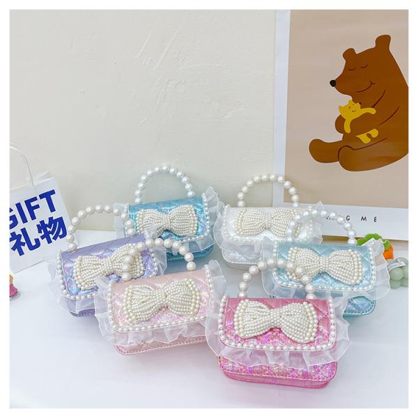 バッグ 子供 キッズ 女の子 肩掛け おしゃれ かわいい リボン きらきら お出かけ 結婚式 入学式 卒業式 ポシェット ポーチ 小さい