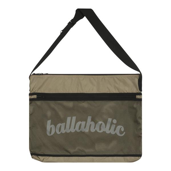 ballaholic Logo Ripstop Shoulder Bag【BHCAC00592WGR】warm gray