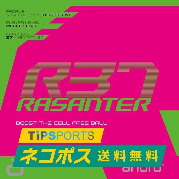 送料無料 アンドロ(andro) ラザンター R37 卓球ラケット用 裏ソフトラバー レッド/ブラック