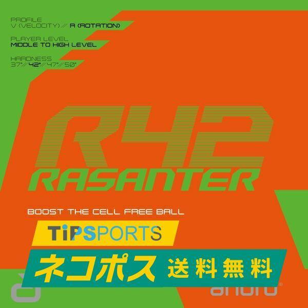 送料無料 アンドロ(andro) ラザンター R42 卓球ラケット用 裏ソフトラバー レッド/ブラック