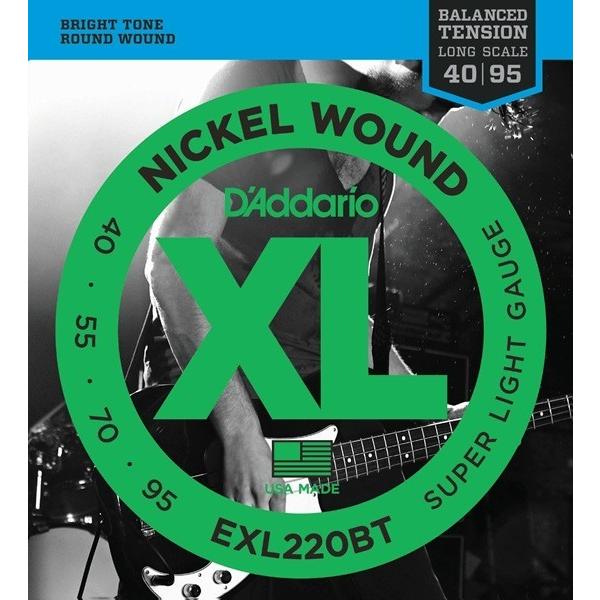 D'Addario EXL220BT XL Balanced Tension (40-95)(ベース弦)(10セット)