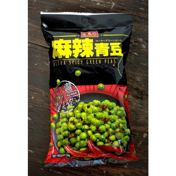 麻辣醤 盛香珍 お菓子 台湾 豆 台湾スナック ウルトラ スパイシー・グリーンピース 90g (盛香珍)