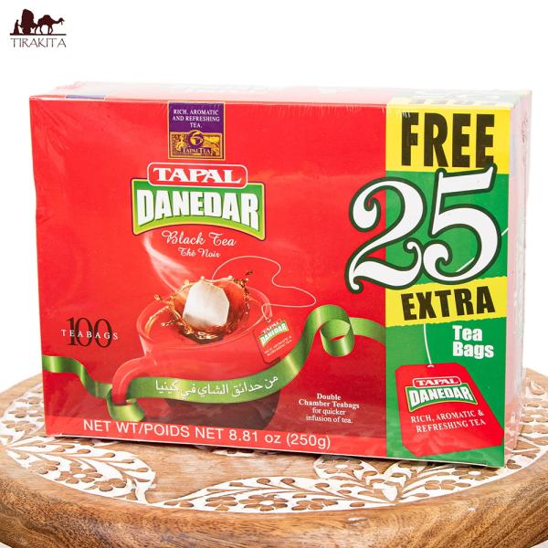 インドのお茶 チャイ用 茶葉 TAPAL DANEDAR パキスタンの紅茶 ティーバッグ どっさり100パック（+25パック） CTC