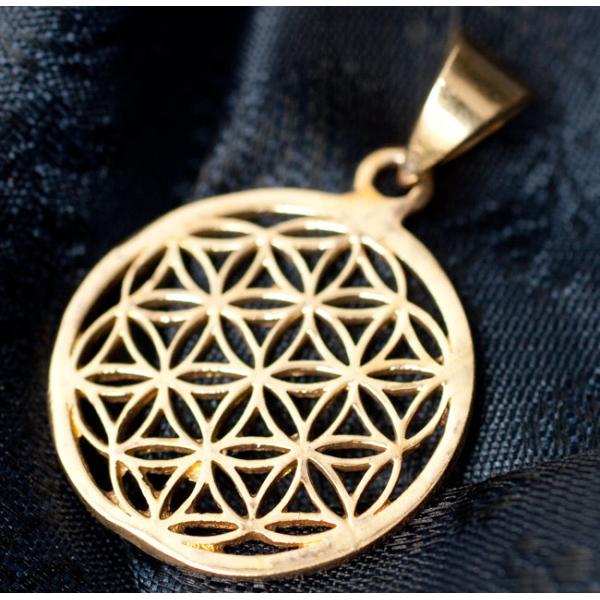 フラワー・オブ・ライフ Flower of life Lifeのスモールペンダント インド アクセ ネパール トライバル ネックレス