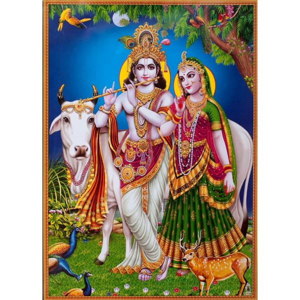 クリシュナ Krishna ポスター ヒンドゥー教 約70 5cm 約58 5cm 大判インドのヒンドゥー神様ポスター Buyee Buyee Japanese Proxy Service Buy From Japan Bot Online