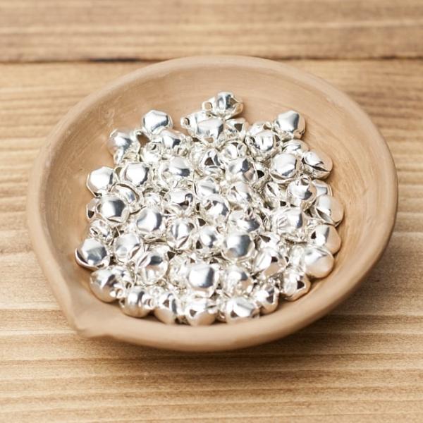 手芸 ベル グングル 鈴 鈴セット 銀色40g インド 裁縫 アジア 布 ファブリック エスニック