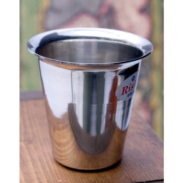 カップ コーヒー コップ 南インドのコーヒーカップ 直径約8.4cm×高さ約8.5cm ステンレス 食器 グラス チャイ