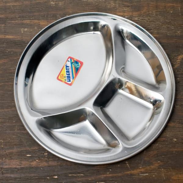 カレー 皿 インド インド料理 インドカレー 分割カレー丸皿(31.8cm) ランチプレート カレー皿 ターリー皿