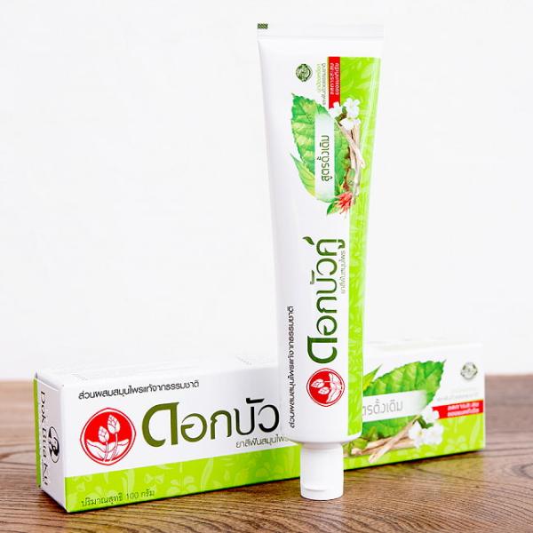 歯磨き粉 歯みがき粉 Dok Bua Ku ハーバル トゥースペースト オリジナル HERBAL TOOTHPASTE ORIGINAL 100g