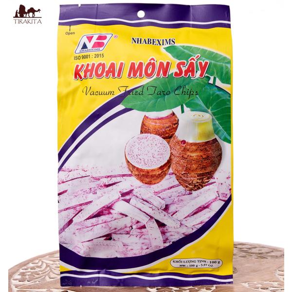 タロイモ キャッサバ アジアのスナック ベトナム タロイモチップス 100g ベトナム料理 バキュームフライ