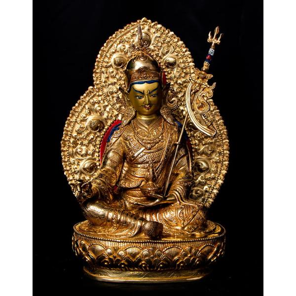 SALE【新品 送料無料】チベット密教の祖　パドマサンバヴァ 開祖 仏像 鍍金 tirakita-shop_ti-rsdl-1533
