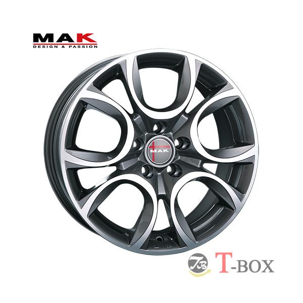 (単品1本価格) 17インチ 7.5J 5/110 MAK マック TORINO トリノ ガンメタリックミラー