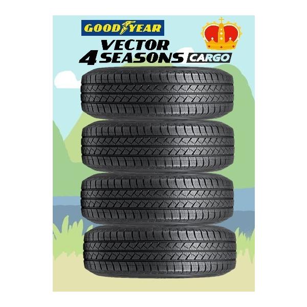 グッドイヤー オールシーズン タイヤ VECTOR 4 SEASONS CARGO 195/80R15 107/105N ４本セット ベクターフォーシーズンズ カーゴ