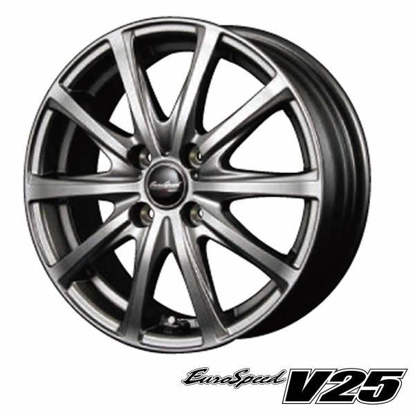 マルカサービス　ユーロスピードV25　6J x 16　4穴未使用アルミ4本セット マルカサービス 16×6J 100-4穴 +43 ハブ径67mm MIDマルカ ユーロ