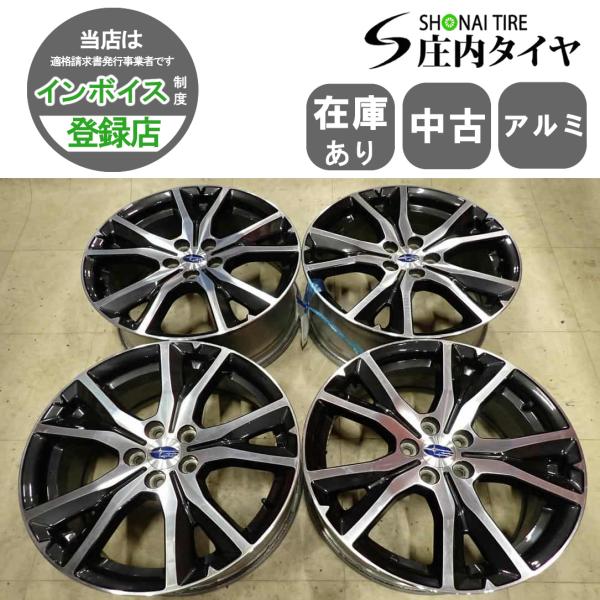 4本SET 会社宛 送料無料 17×7J スバル インプレッサ スポーツ GT系 純正 アルミホイール 5穴 PCD 100mm +55 ハブ径56mm ノーマ