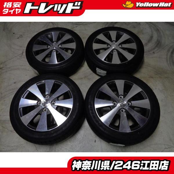 ガリ無しワゴンR スティングレー純正アルミ付き 夏タイヤ165/55R14