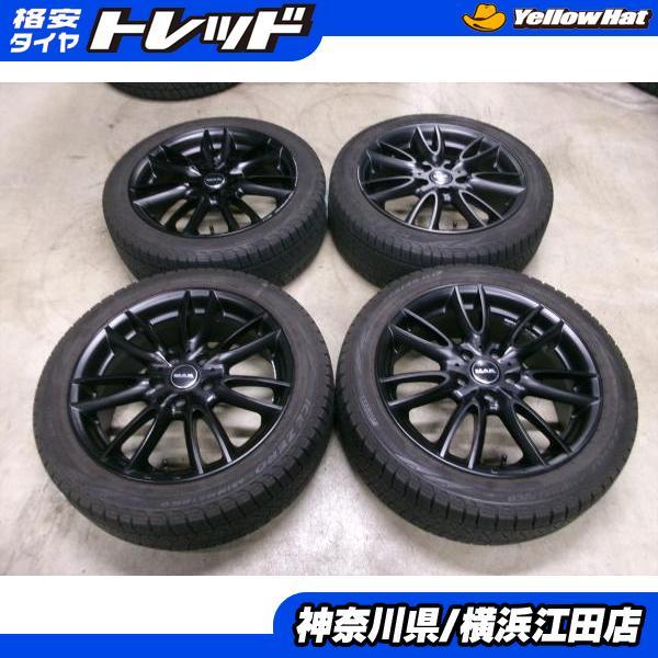 ◆2023年製中古スタッドレス付◆MAK + ピレリアイスゼロアシンメトリコ 225/45R17インチ◆F54ミニクラブマンに 4本セット 冬タイヤ 江田