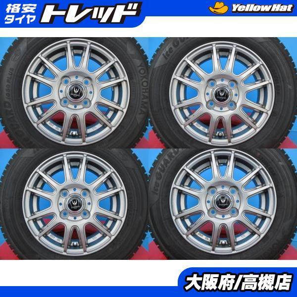 軽四 インチダウン 中古 スタッドレスセット 4本 ヨコハマ アイス 