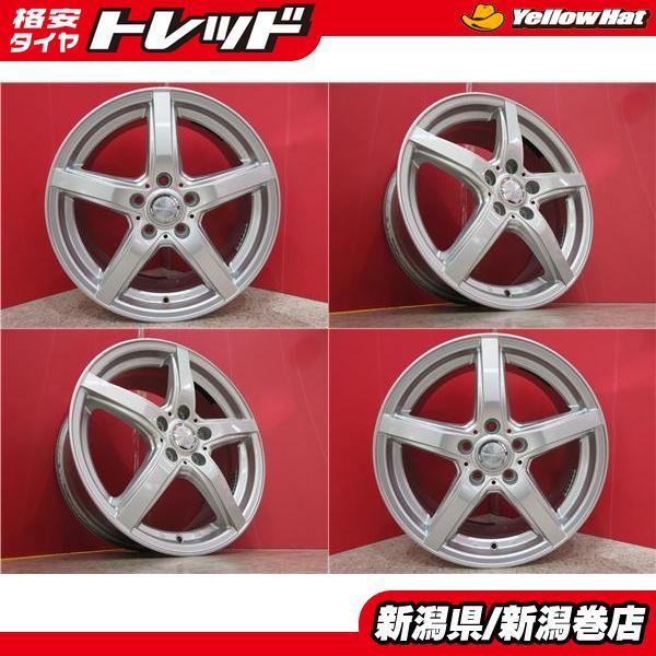 中古 4本 ダンロップ VIOLENTO 17インチ ホイール セット 7J +55 5H MR
