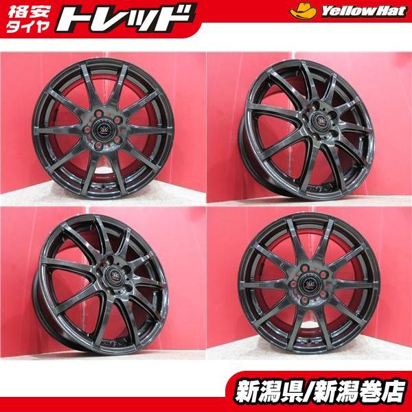 中古 4本 BADX ロクサーニ スポーツ 17インチ ホイール セット 7J +55 