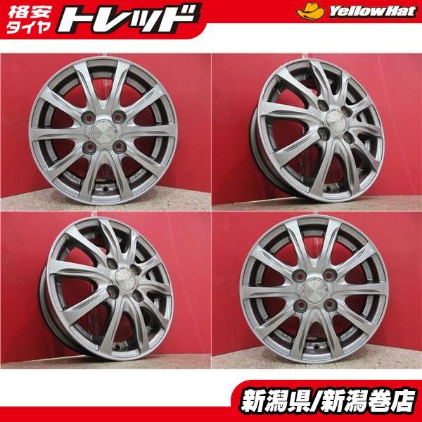 軽 中古 4本 WEZEN 13インチ ホイール セット 4J +42 4H 100 アルト 