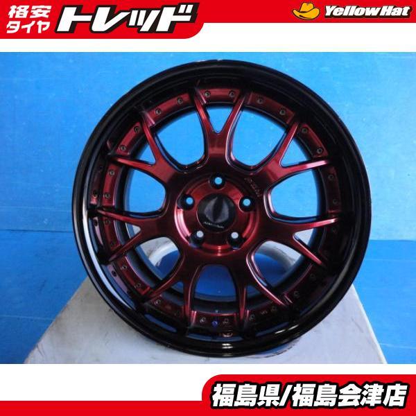 送料無料（会津店）中古 18インチアルミ エイムゲインG2M F 8J+30 