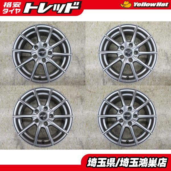 MID Euro-S 16x6.5J+53 5H-14.3 中古4本セット 70〜80系 ノア 