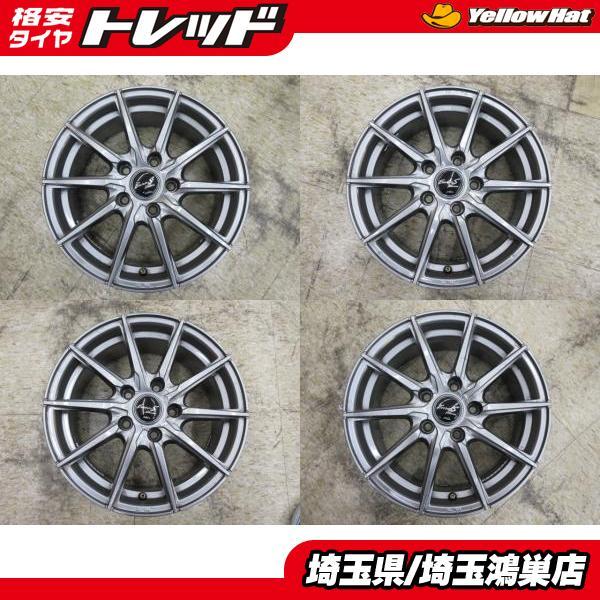MID Euro-S Stream 16x6.5J+53 5H-114.3 中古4本セット 70〜80系