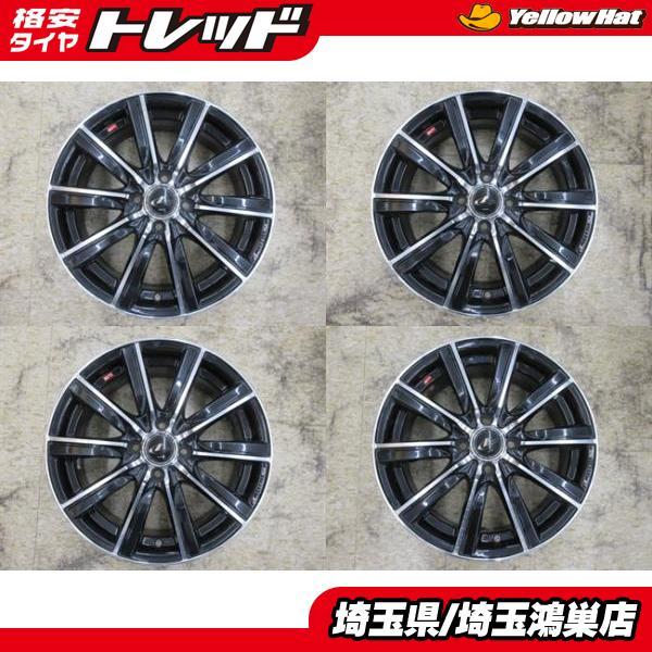 Weds レオニスSL 16x6J+50 4H-100 中古4本セット アクア ヤリス GD〜GE 