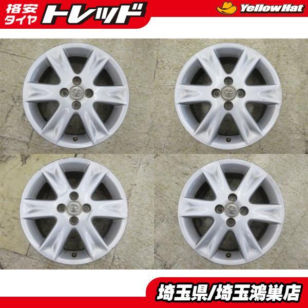 トヨタ 90系 ヴィッツ RS純正 16x6J+51 4H-100 中古4本セット アクア