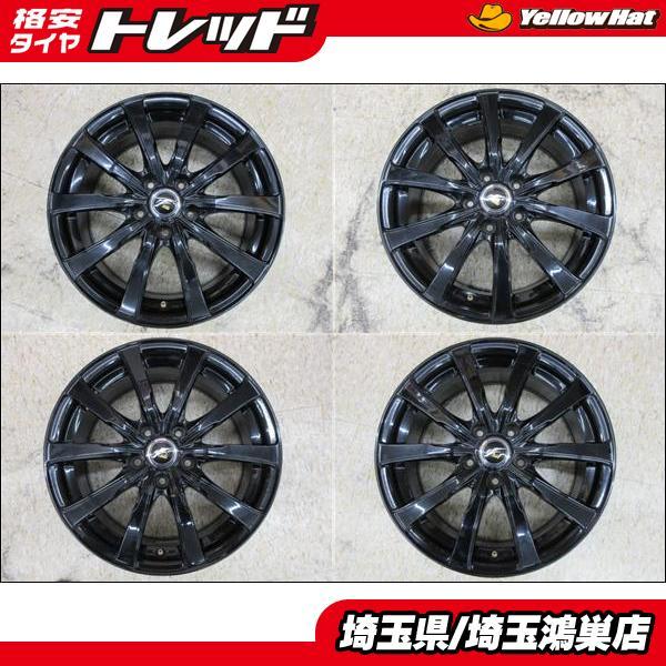 17インチ 7J +47 5穴 114.3 Weds ウェッズ Fang ブラック アルミ 