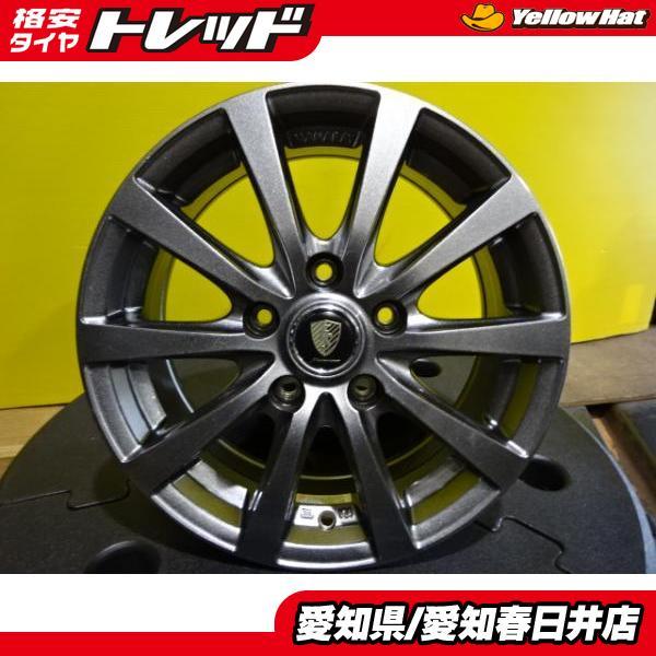 中古ホイール！15インチ 6J+50 5-114.3 4本セット マナレイスポーツ