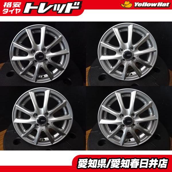 ヤリス ヴィッツ 送料無料 中古 BRIDGESTONE PREO 14インチ 4穴 100 