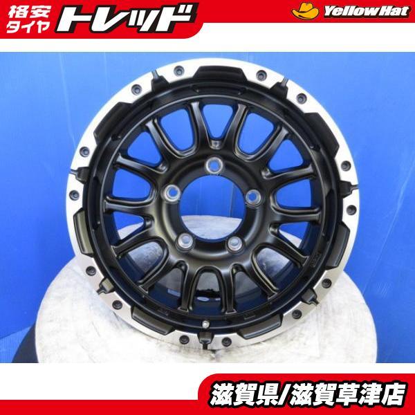ジムニー 新品 4本セット M7 黒 16インチ5.5J+22 5穴 PCD 139.7 アルミ 