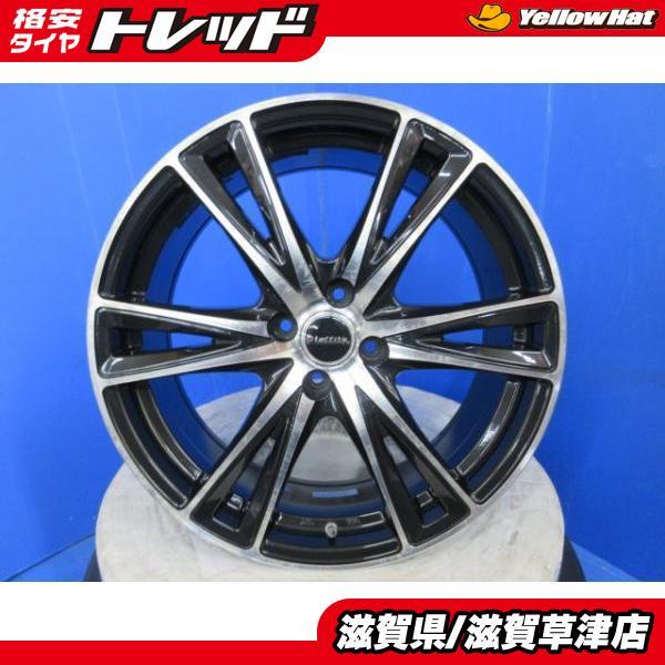 4本 18インチ 7.5J +47 4穴 PCD100 ブラック 社外 アルミホイール 140 