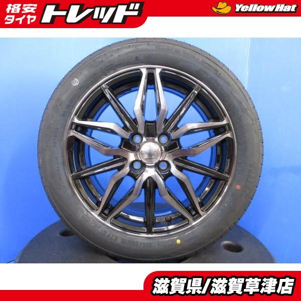 4本 GS系フィット シャトル 16インチ ブラック ディルーチェ アルミ 