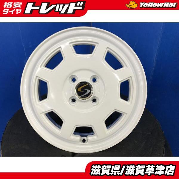 タフトハスラー　アルミホイール　4本セット　15インチ4.5J 軽自動車 N-BOX ムーヴ タフト ハスラー 15インチ アルミホイール 白 4H 4穴