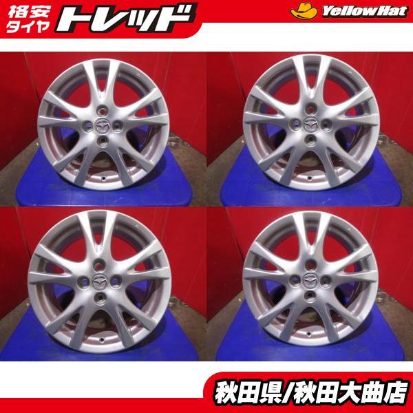 限定1台! マツダ デミオ純正 16 6.5 +50 4H100 中古 4本セット DE5FS