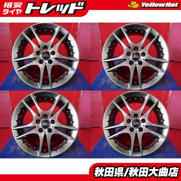 アルミホイールセット18インチ　社外アルミAUDIとSPARCOセンターキャップ アルミホイールセット18インチ 社外アルミAUDIとSPARCOセンター