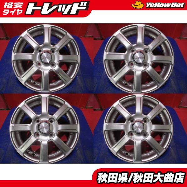 限定1台 軽自動車 アルト 中古ホイール4本セット SPORT GRAHT 13 4.0 + 