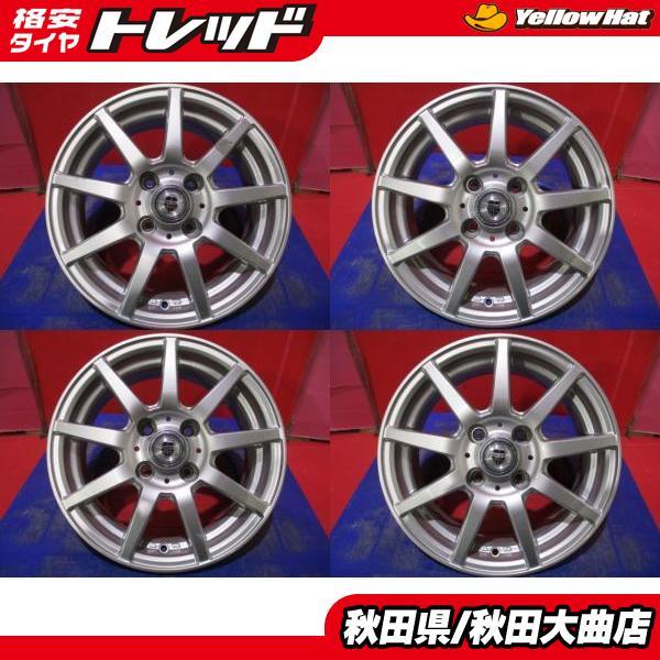 限定1台 カローラ ヤリス ノート 中古ホイール4本セット Weds VOLGA 14 
