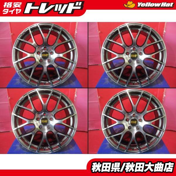 限定1台 ハリアー マークX 中古ホイール4本セット MID RMP 028F 19 8.0 