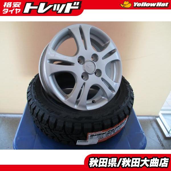 オープンカントリー R/T 155/65R14 ダイハツ純正ホイール4本セット TOYO TIRES（トーヨータイヤ） 4本SET 中古 ダイハツ純正 新品
