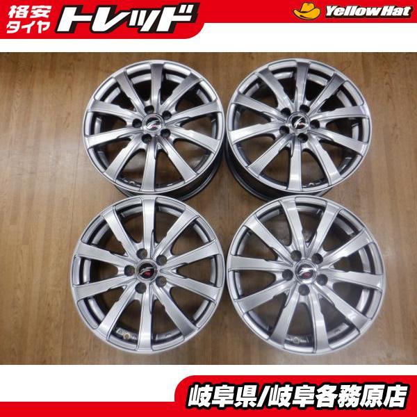 中古ホイール4本】Weds Fang TS10 16x6.5J+47 5H100 プリウス カローラ