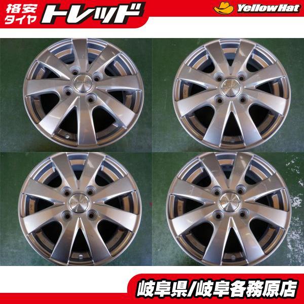 処分市)【中古ホイール4本】LITHOS 13x4J+43 4H100 ライフ ゼスト 
