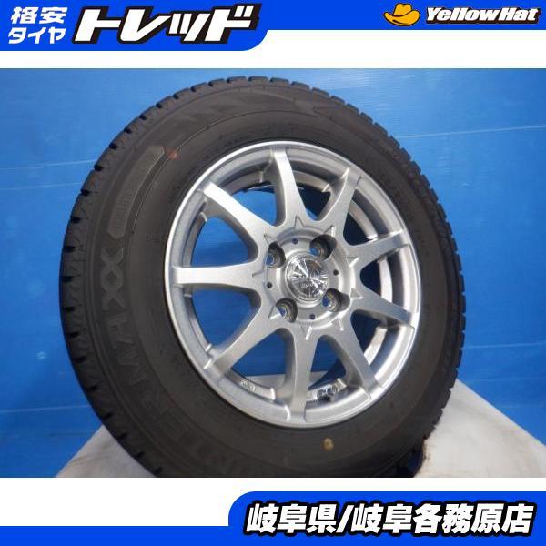 DUNLOP（ダンロップ） 中古 4本set 155/80R13 溝多め 冬タイヤ パッソ