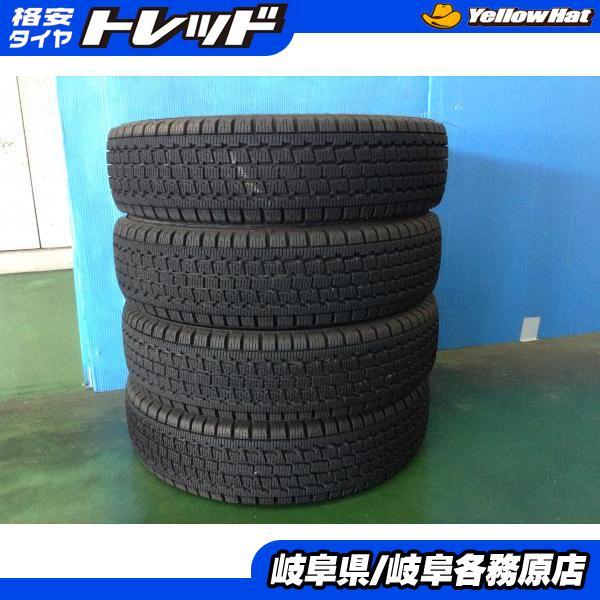 バリ山　ブリジストンw300 145/80R12 21年製造　軽トラ　軽バン　などに BRIDGESTONE（ブリヂストン） 【中古スタッドレス4本】ブリヂストン
